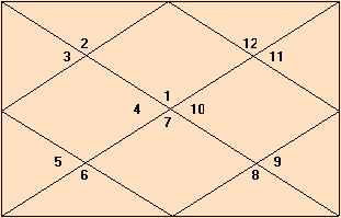 Kundali Showing Houses